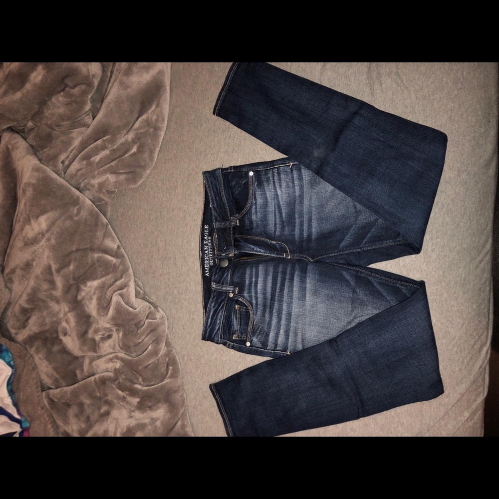 American Eagle super super stretch worn lightly